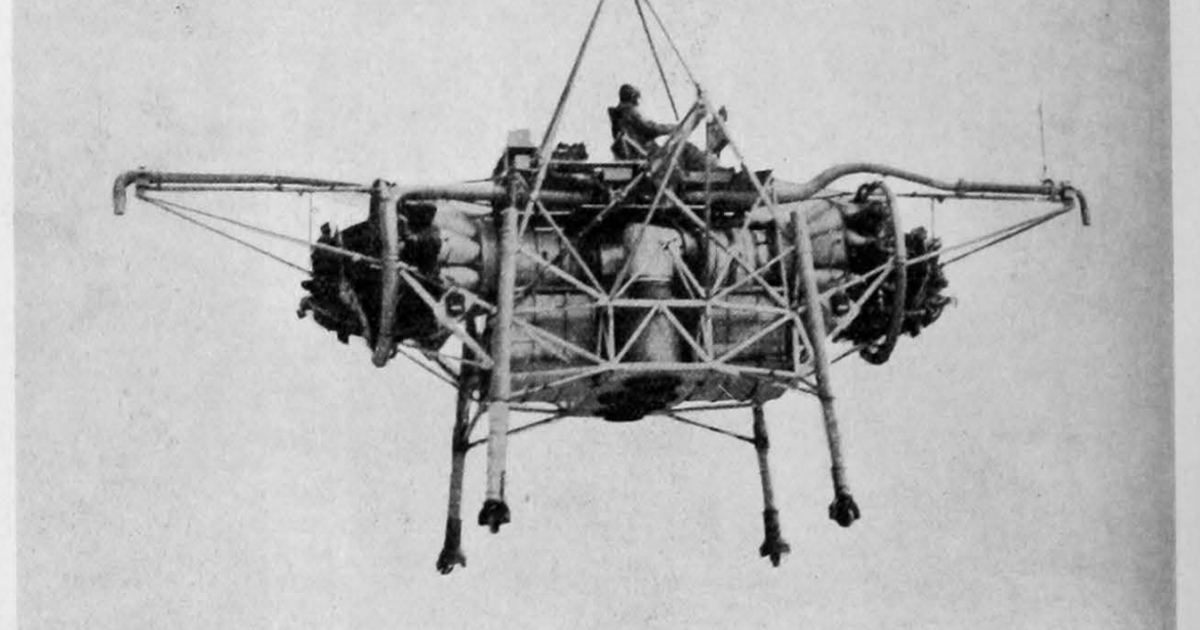 October 1954: The flying bedstead