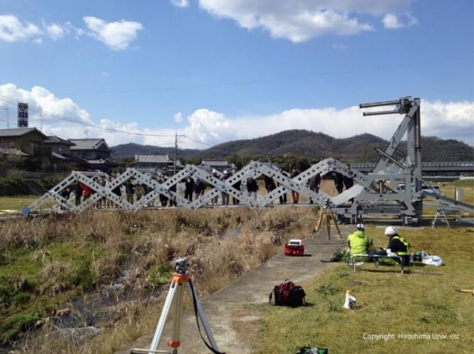 Origami-inspired folding bridge could aid disaster relief