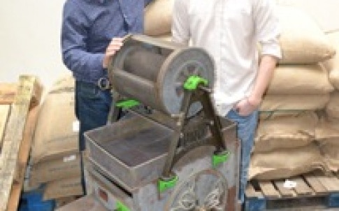 Ian Steel and Craig McAlister alongside the roaster