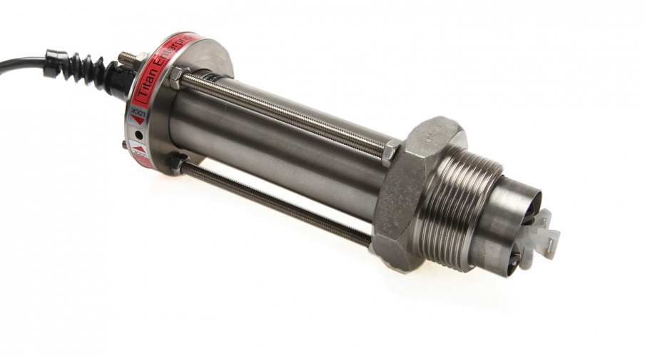 Titan insertion turbine flowmeter for larger diameter pipe applications