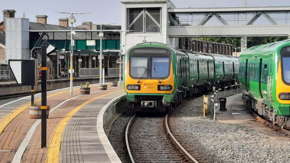 Drogheda Station commuter trains charging platforms